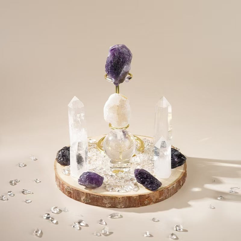 Natural Crystal Cluster Healing Ornament Crystal Energy Array Home Desk Decoration