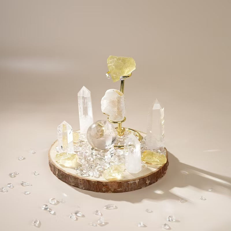 Natural Crystal Cluster Healing Ornament Crystal Energy Array Home Desk Decoration