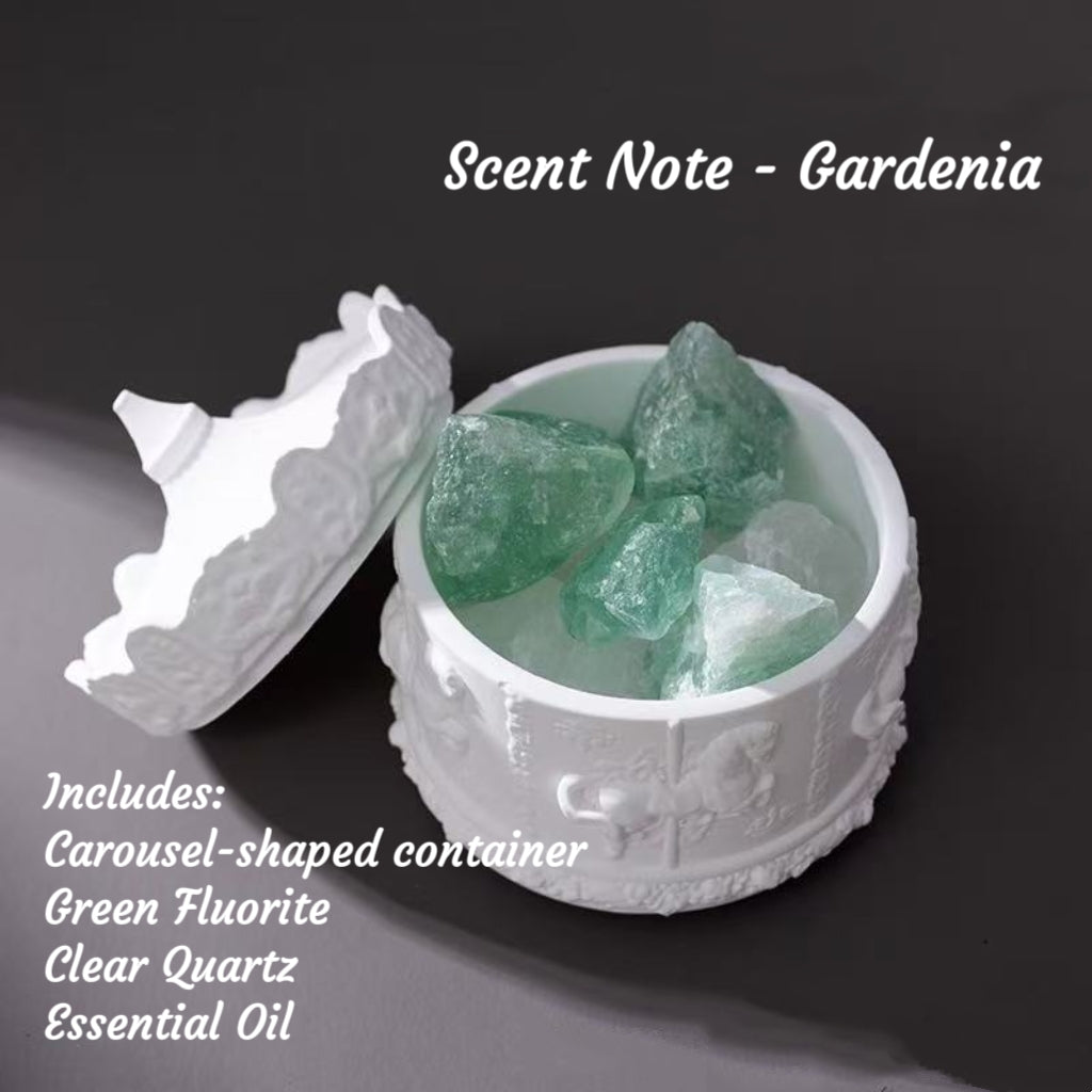 Vintage Carousel Embossed Ceramic Crystal Scent Diffuser