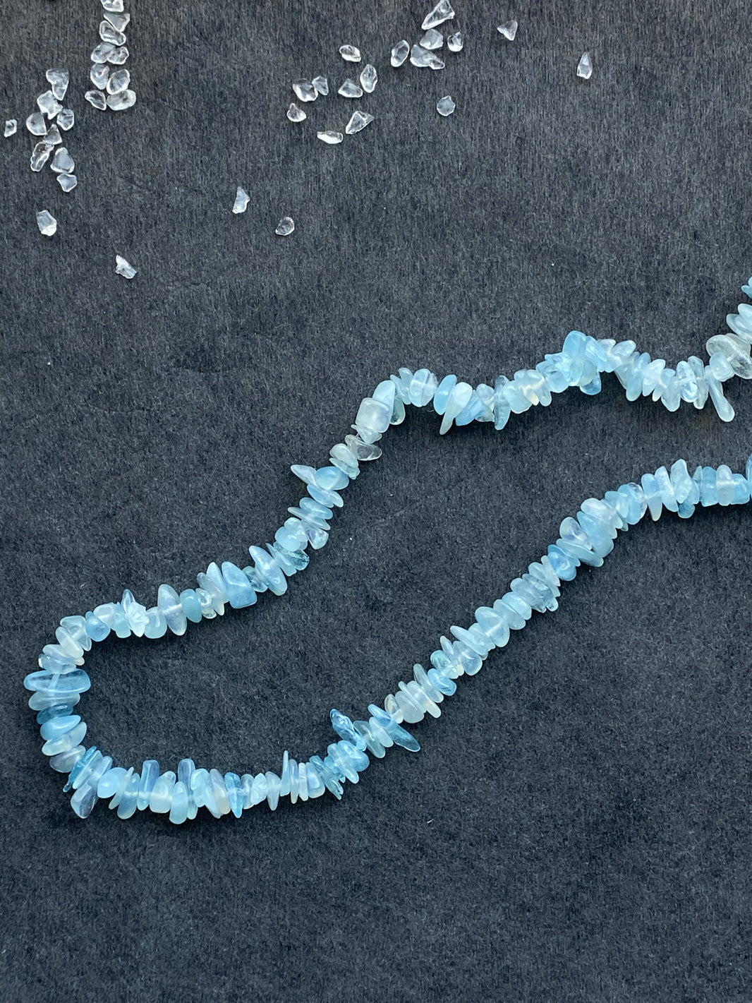 7 - Natural Light Blue Irregular Chip Loose Beads