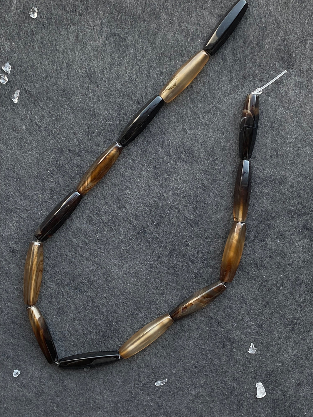20 - Smoky Gradient Long Strip Loose Beads