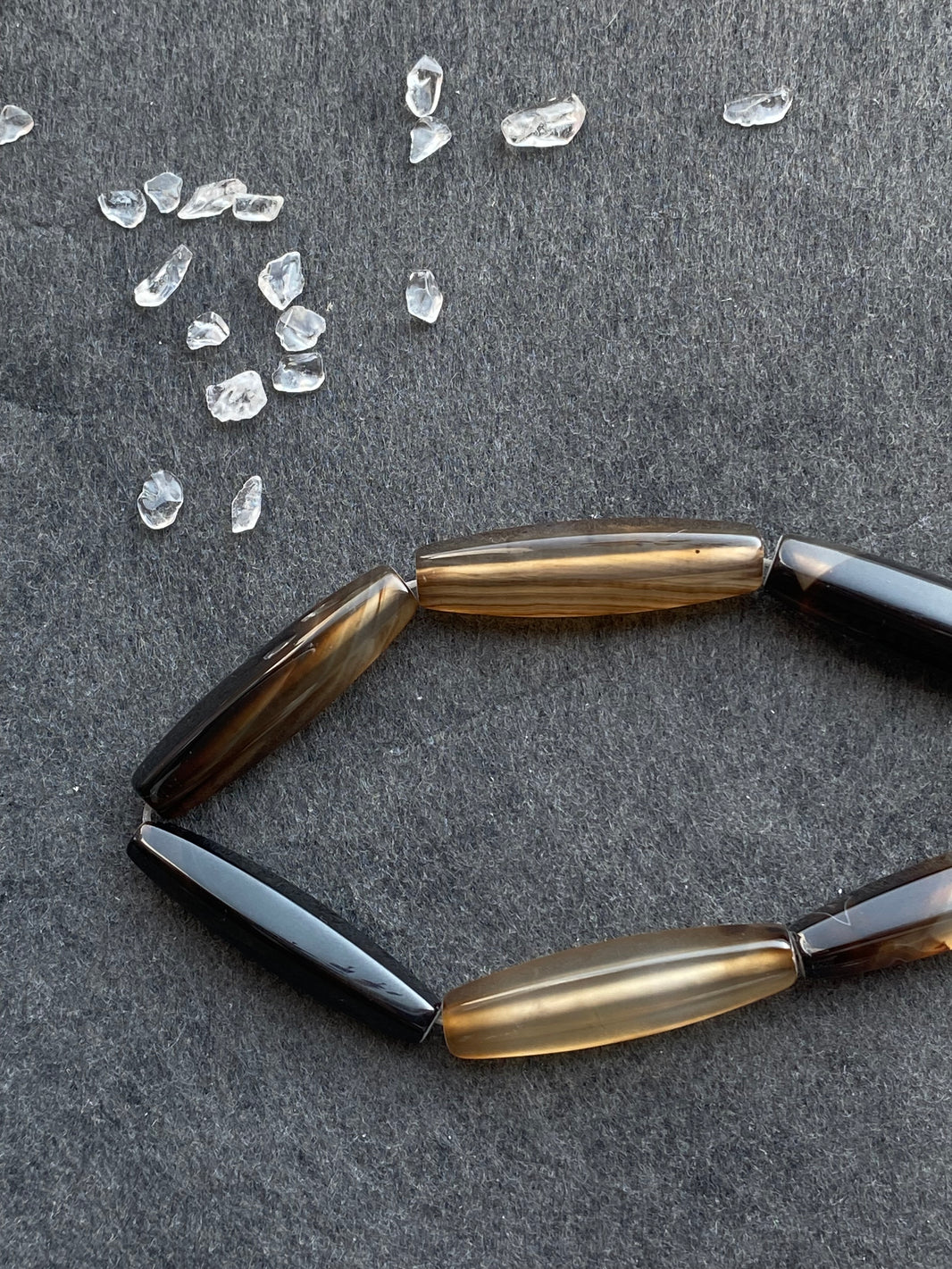 20 - Smoky Gradient Long Strip Loose Beads