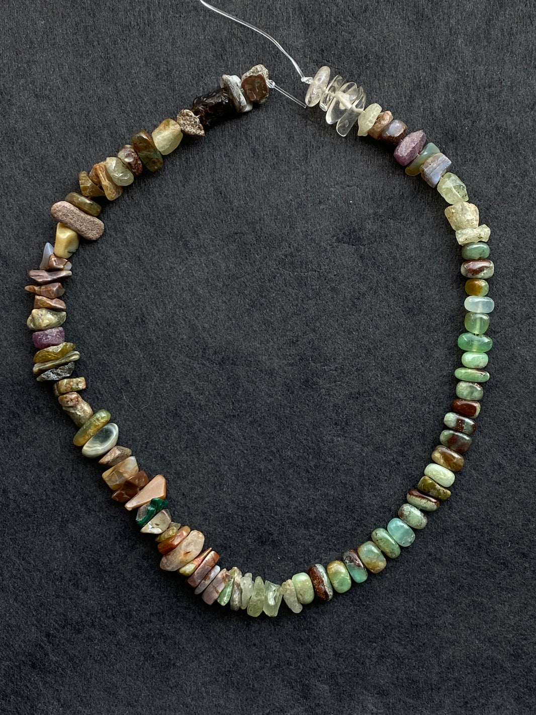 2 - Natural Multi-color Gemstone Chip Loose Beads