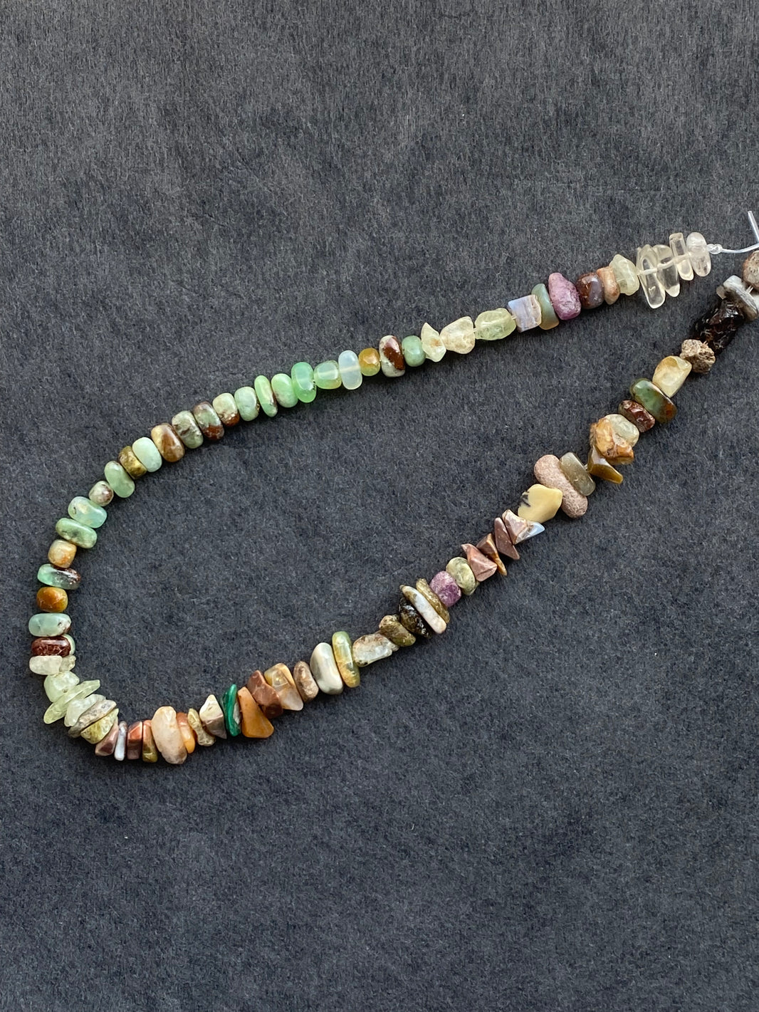 2 - Natural Multi-color Gemstone Chip Loose Beads