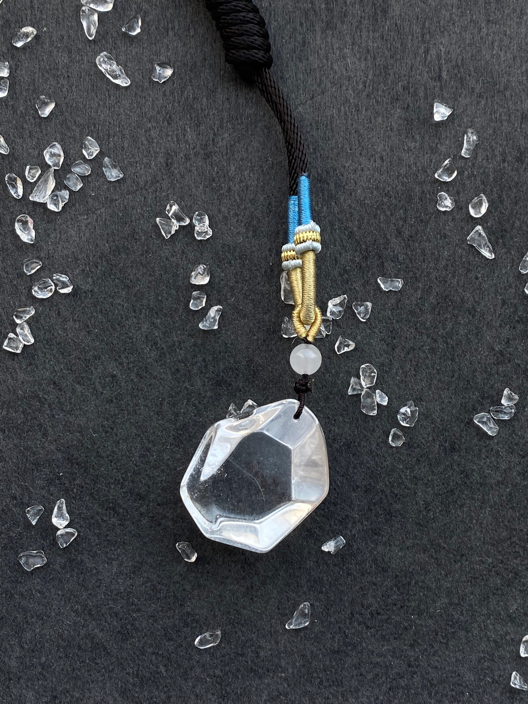 24 - Natural Raw White Crystal Freeform Pendant