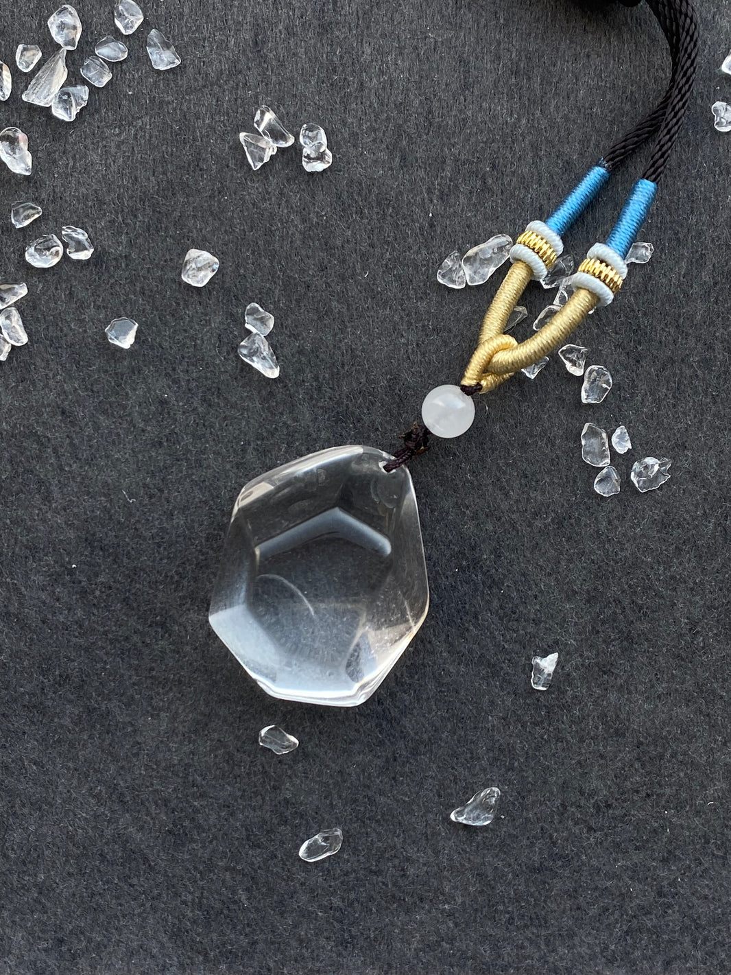 24 - Natural Raw White Crystal Freeform Pendant